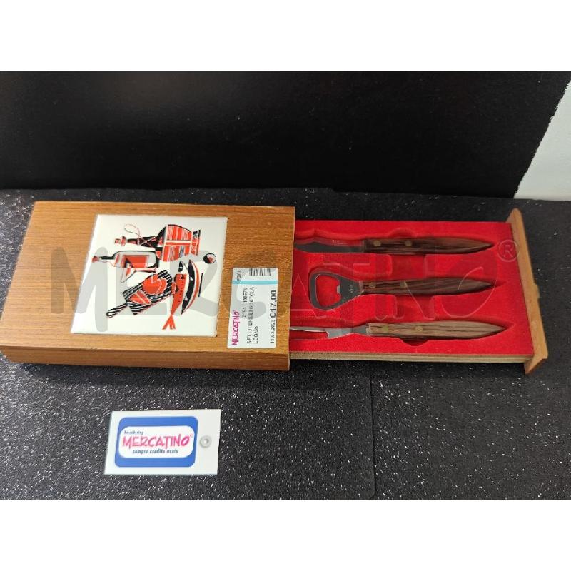 SET UTENSILI SCATOLA LEGNO  | Mercatino dell'Usato Corciano 1