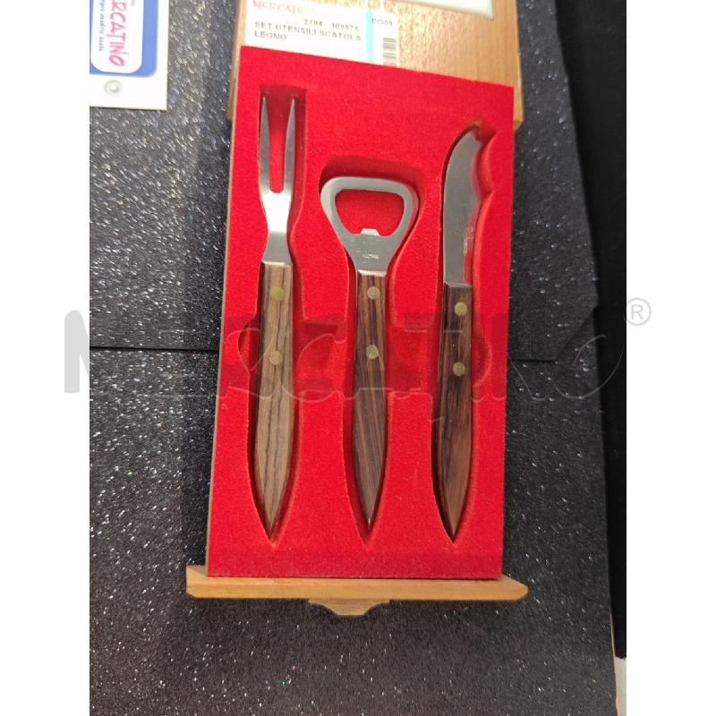 SET UTENSILI SCATOLA LEGNO  | Mercatino dell'Usato Corciano 2