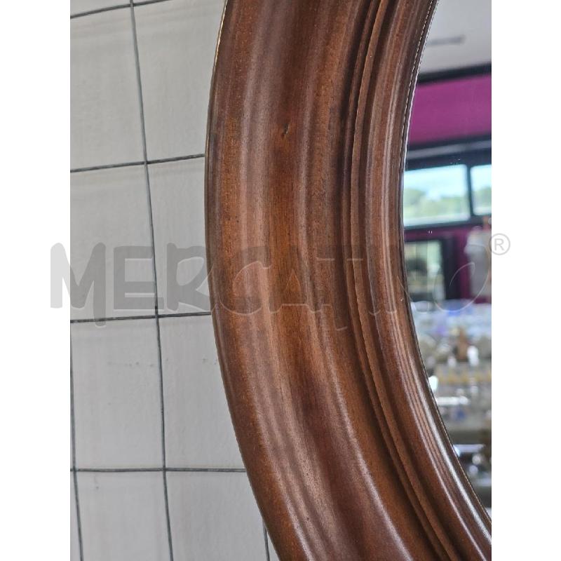 SPECCHIO ROTONDO CORNICE LEGNO SCURO | Mercatino dell'Usato Corciano 2