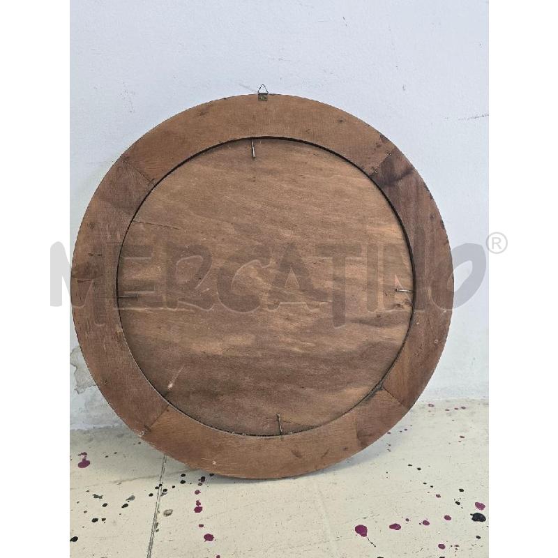 SPECCHIO ROTONDO CORNICE LEGNO SCURO | Mercatino dell'Usato Corciano 3