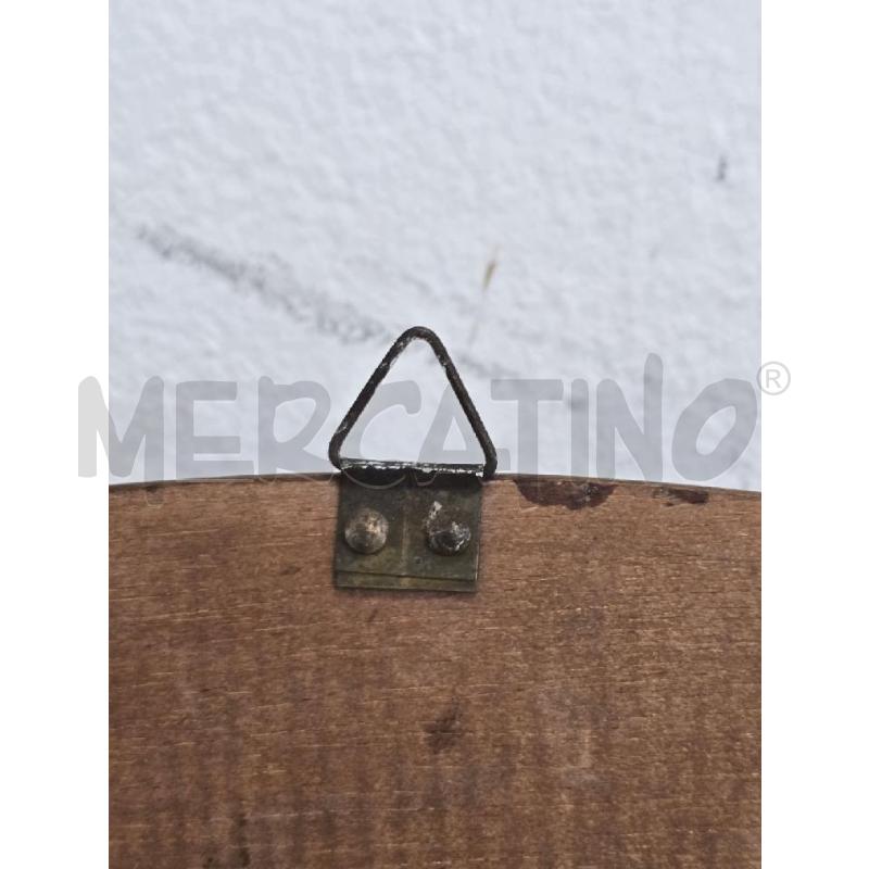 SPECCHIO ROTONDO CORNICE LEGNO SCURO | Mercatino dell'Usato Corciano 4