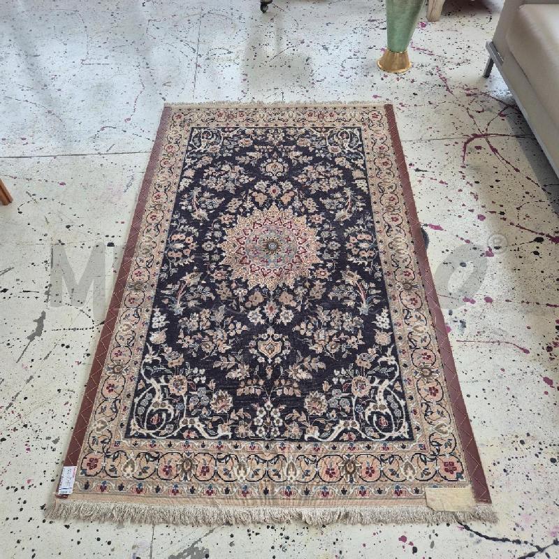 TAPPETO FANTASIA BLU E BEIGE CON FRANGE  | Mercatino dell'Usato Corciano 2