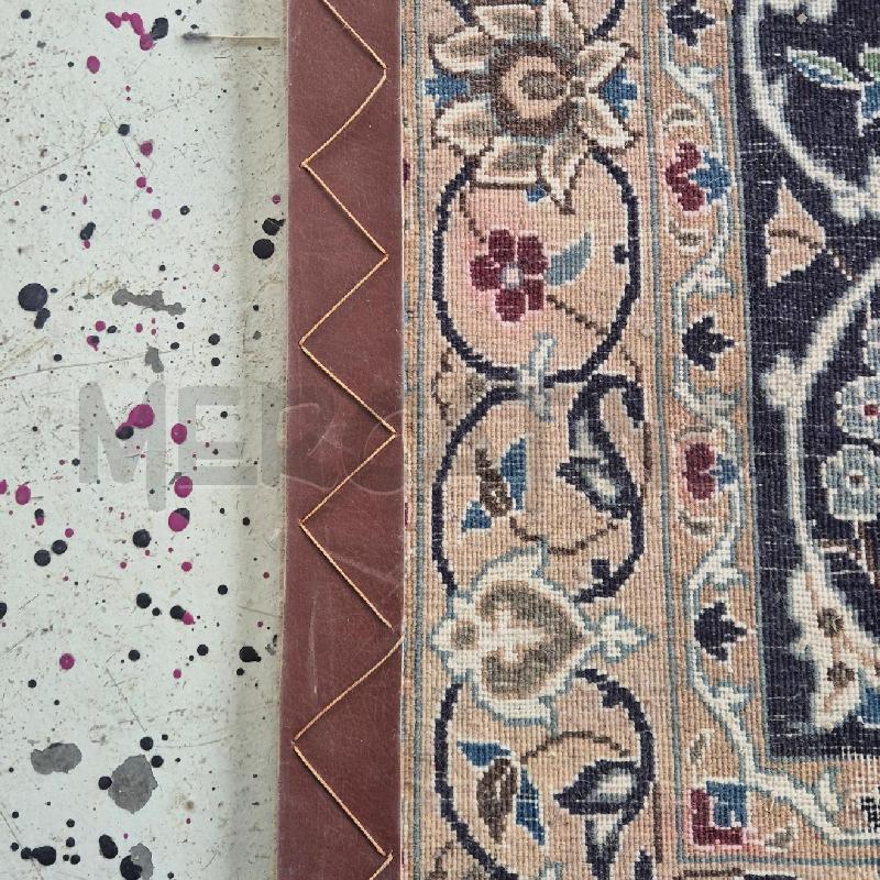 TAPPETO FANTASIA BLU E BEIGE CON FRANGE  | Mercatino dell'Usato Corciano 3