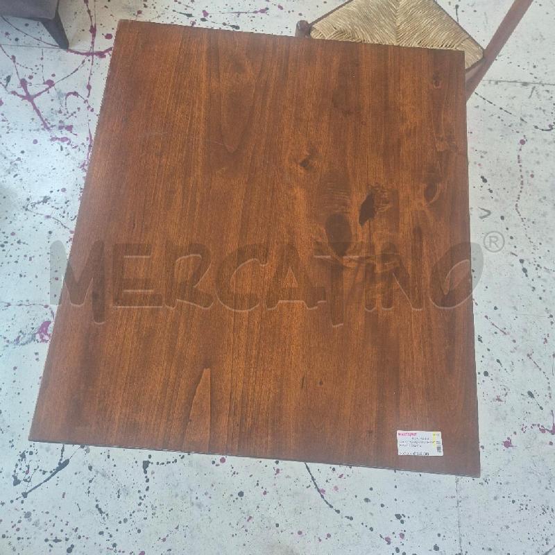 TAVOLO QUADRATO LEGNO RIPIANO RIGATO | Mercatino dell'Usato Corciano 2