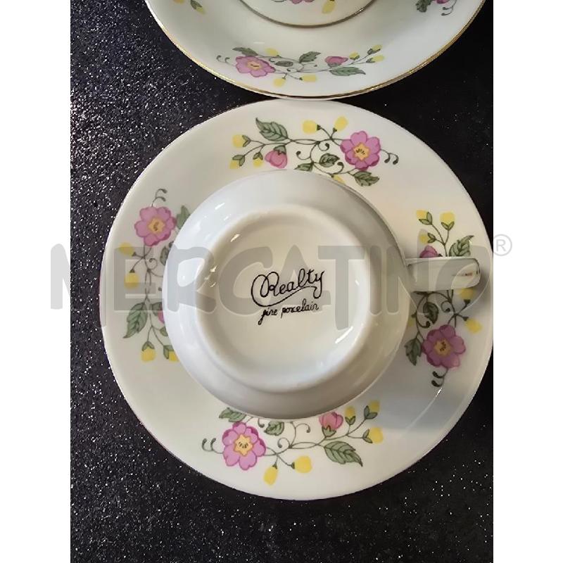 TAZZINE CAFFE 6PZ FIORI ROSA | Mercatino dell'Usato Corciano 4