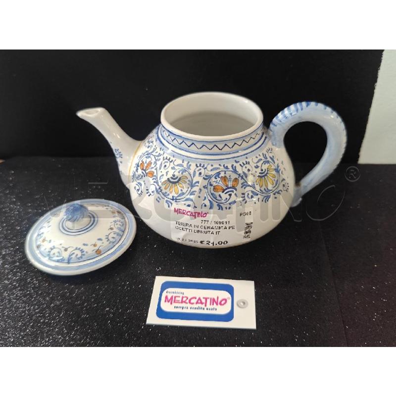 TEIERA IN CERAMICA PECCETTI DERUTA ITALY  | Mercatino dell'Usato Corciano 1