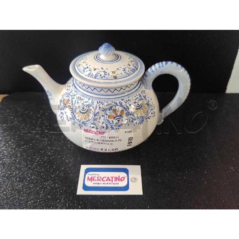TEIERA IN CERAMICA PECCETTI DERUTA ITALY  | Mercatino dell'Usato Corciano 2