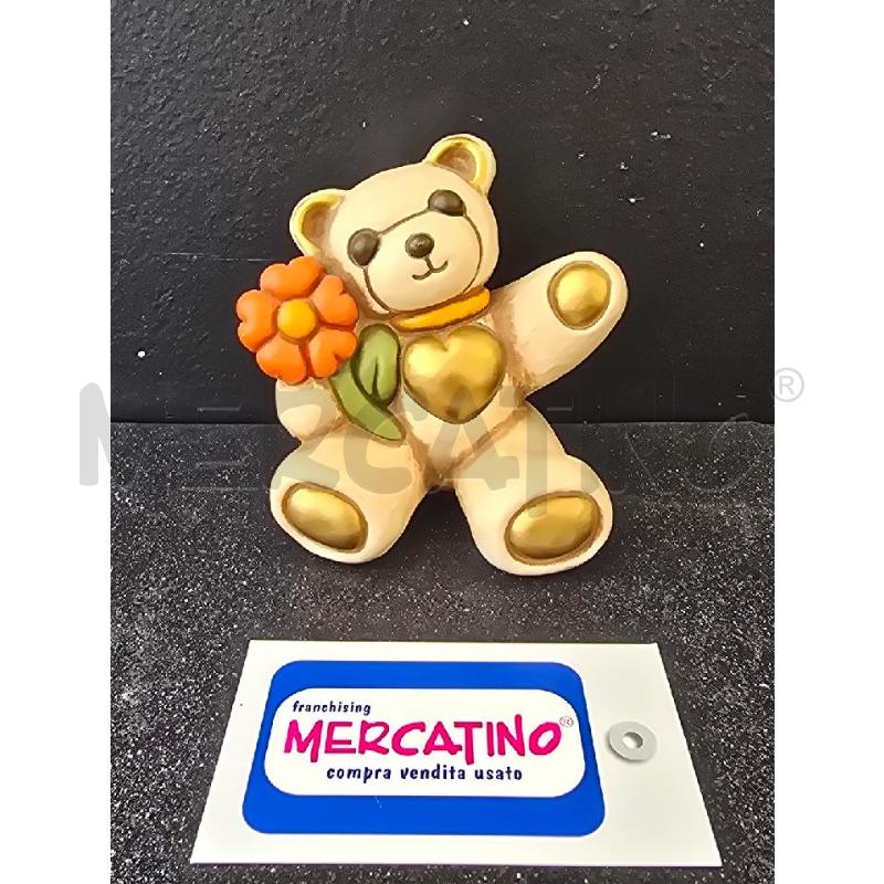 THUN ORSETTO TEDDY CON FIORE 9CM | Mercatino dell'Usato Corciano 1