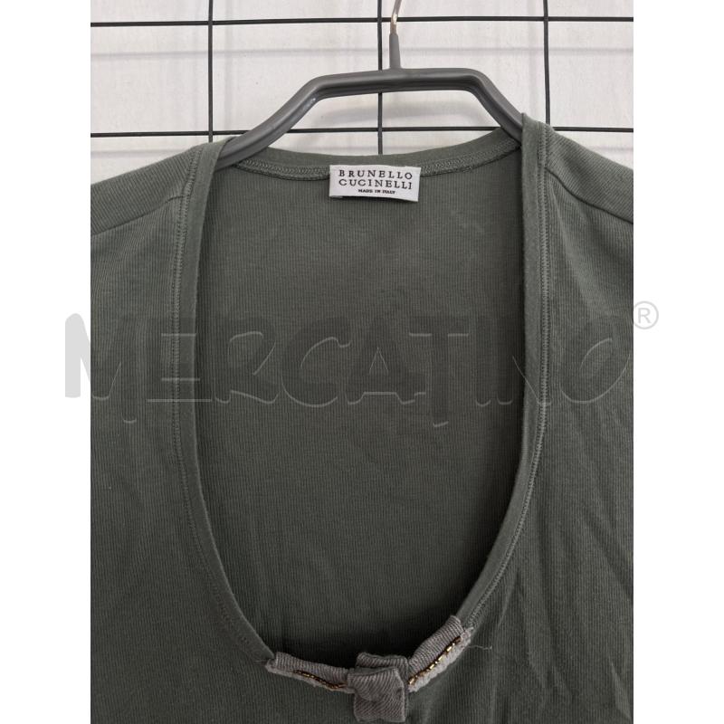 T SHIRT DONNA BRUNELLO CUCINELLI VERDE SALVIA  | Mercatino dell'Usato Corciano 2