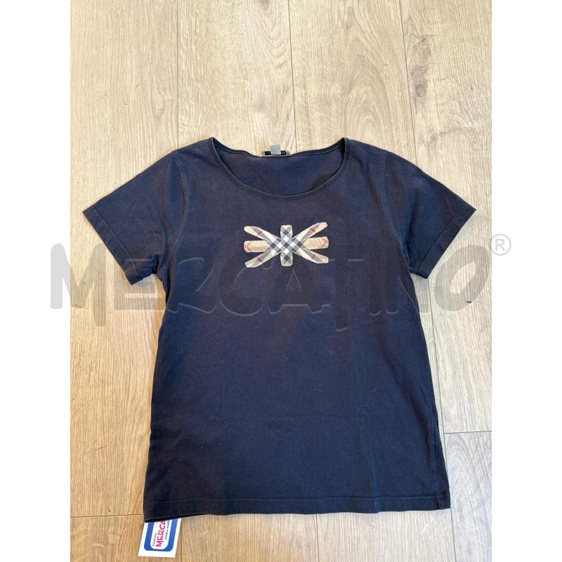T SHIRT DONNA BURBERRY BLU NOTTE CON STEMMA  | Mercatino dell'Usato Corciano 1