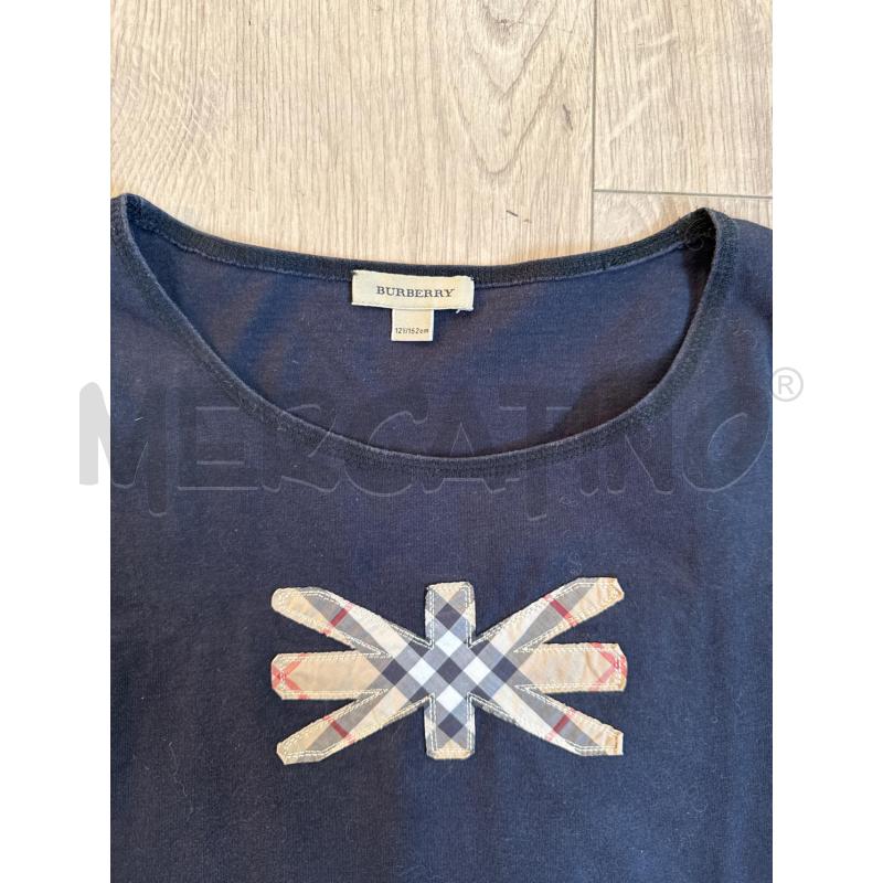 T SHIRT DONNA BURBERRY BLU NOTTE CON STEMMA  | Mercatino dell'Usato Corciano 2