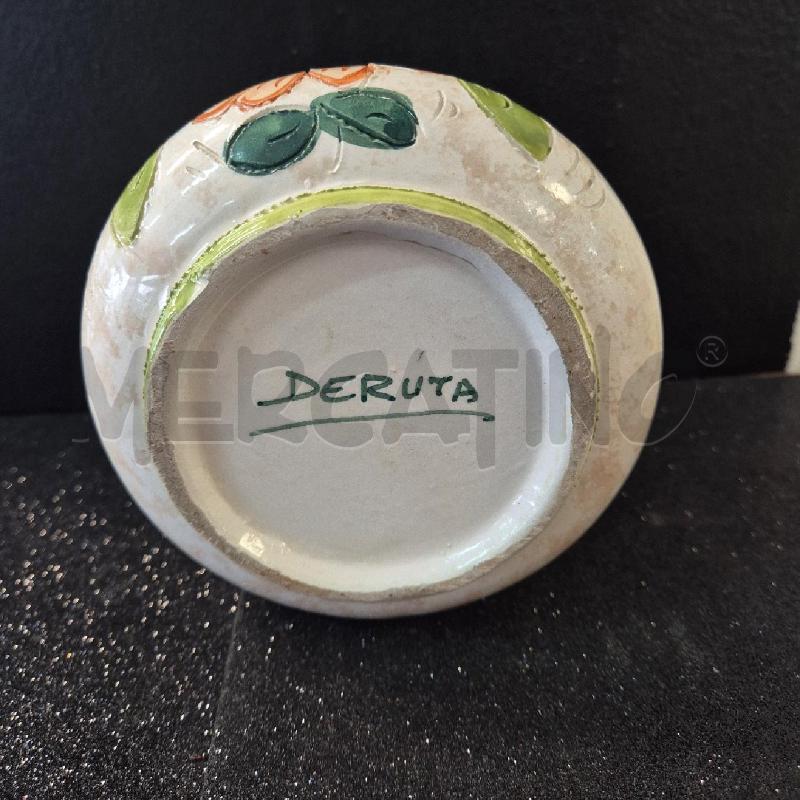 VASO CERAMICA DERUTA MANICO VERDE CON GIRASOLE  | Mercatino dell'Usato Corciano 2