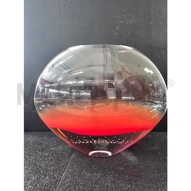 VASO SCHERZER 1880 VETRO SOMMERSO SFUMATURE ARACIONI  | Mercatino dell'Usato Corciano 1