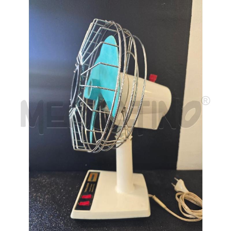 VENTILATORE CON PALE AZZURRE BASE BIANCA | Mercatino dell'Usato Corciano 4