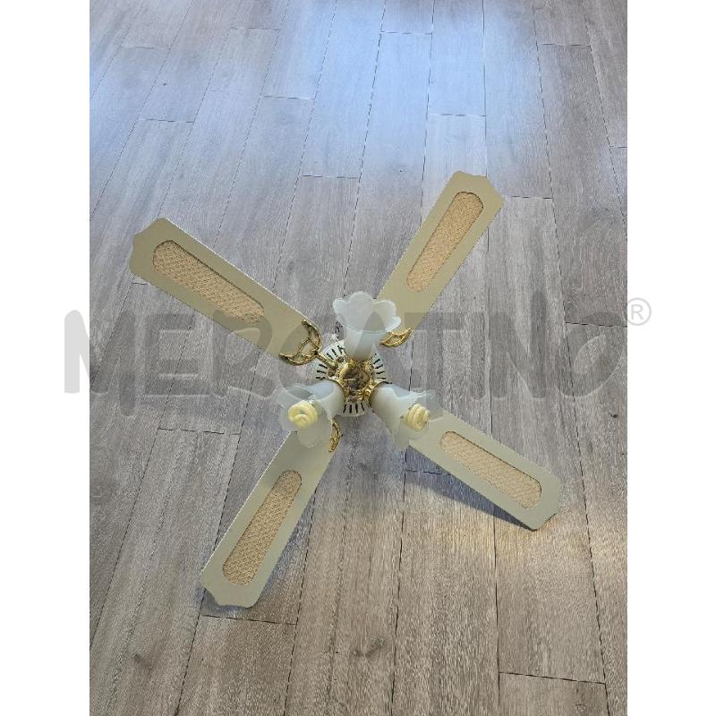 VENTILATORE SOFFITTO STILE WESTING HOUSE BIANCO  | Mercatino dell'Usato Corciano 1