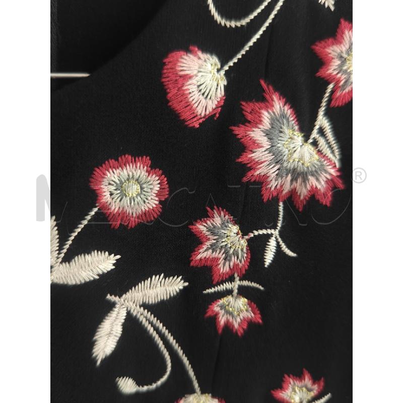 VESTITO DONNA DESUGUAL NERO CON FIORI ROSSI  | Mercatino dell'Usato Corciano 4