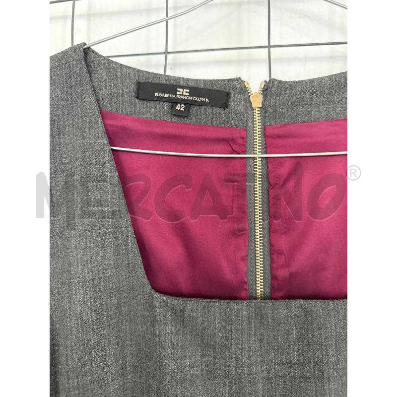 VESTITO DONNA ELISABETTA FRANCHI GRIGIO CON CATENA IN VITA  | Mercatino dell'Usato Corciano 2
