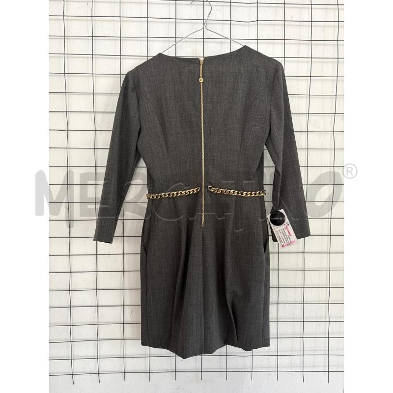VESTITO DONNA ELISABETTA FRANCHI GRIGIO CON CATENA IN VITA  | Mercatino dell'Usato Corciano 3