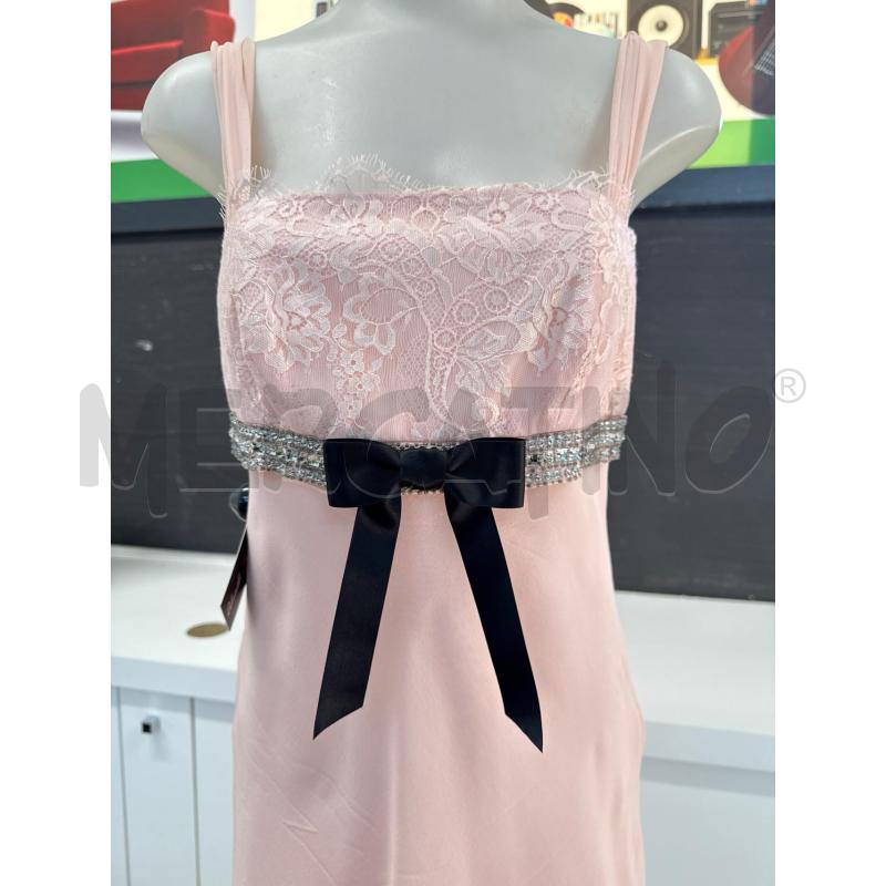 VESTITO DONNA LUISA SPAGNIOLI ROSA CON FIOCCO NERO  | Mercatino dell'Usato Corciano 2