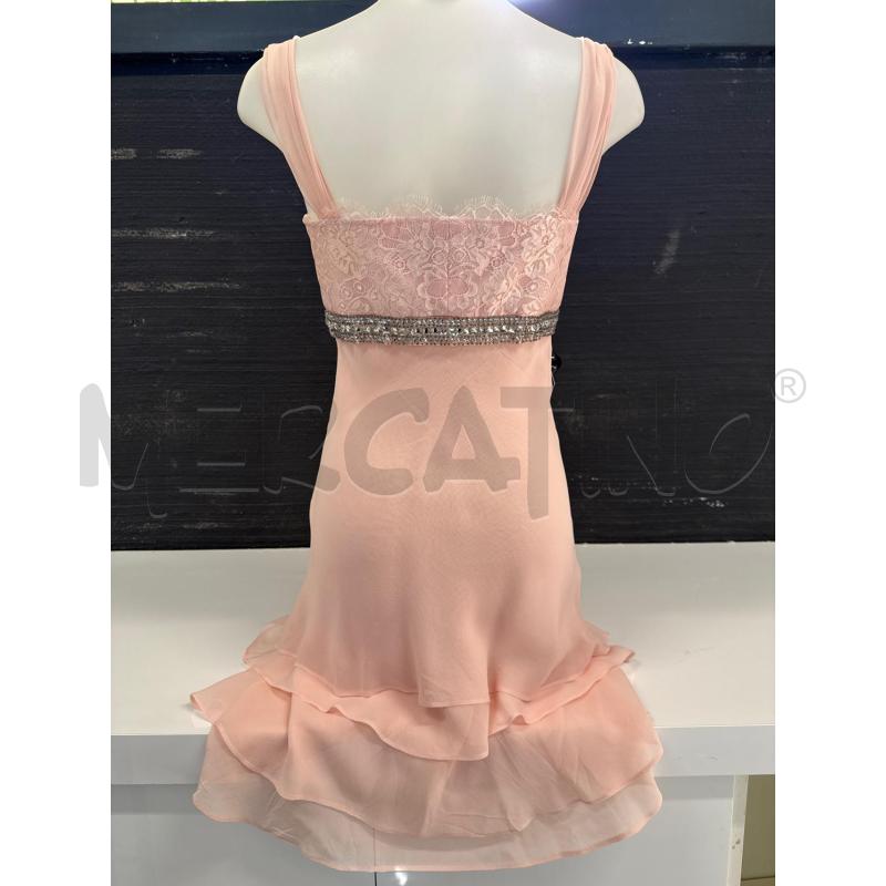 VESTITO DONNA LUISA SPAGNIOLI ROSA CON FIOCCO NERO  | Mercatino dell'Usato Corciano 3