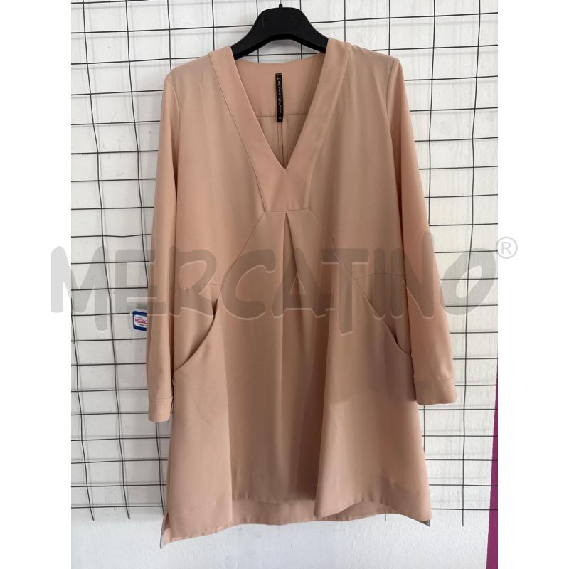 VESTITO DONNA MANILA GRACE COLOR CARNE SCOLLO A V  | Mercatino dell'Usato Corciano 1