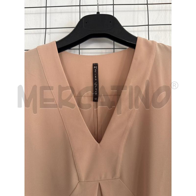 VESTITO DONNA MANILA GRACE COLOR CARNE SCOLLO A V  | Mercatino dell'Usato Corciano 2