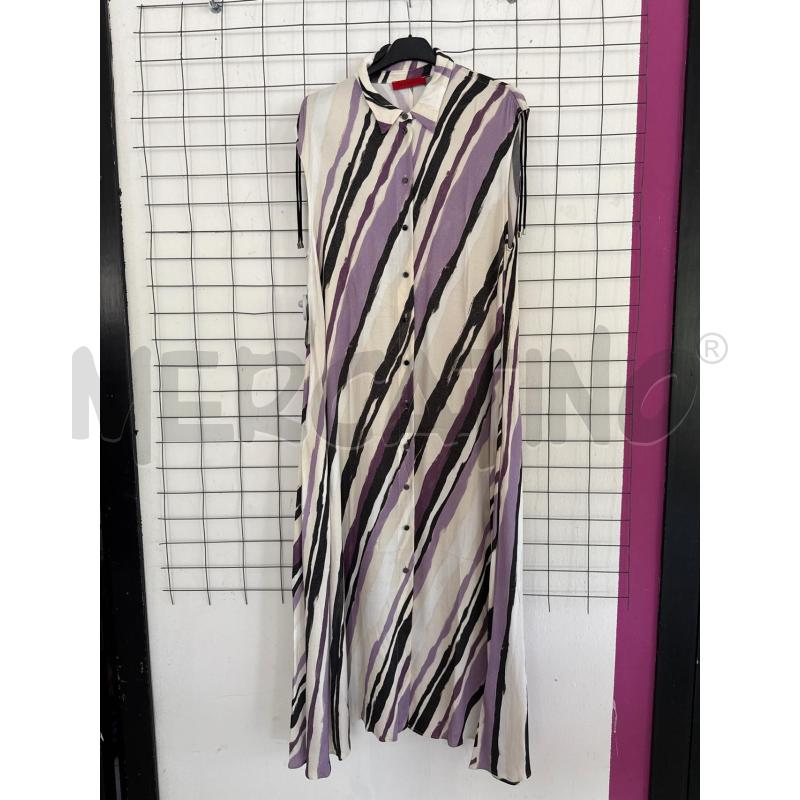 VESTITO DONNA MAX&CO LUNGO PANNA NERO E VIO9LA  | Mercatino dell'Usato Corciano 1