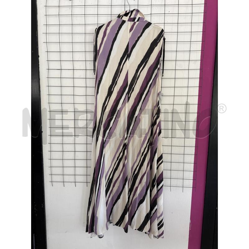VESTITO DONNA MAX&CO LUNGO PANNA NERO E VIO9LA  | Mercatino dell'Usato Corciano 3