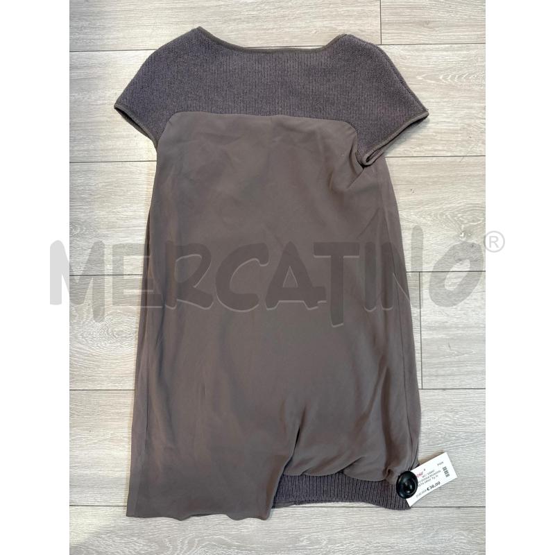 VESTITO DONNA RIVAMONTI IN SETA GRIGIO TORTORA  | Mercatino dell'Usato Corciano 2