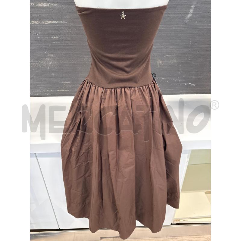 VESTITO DONNA SOUVENIR MARRONE SENZA MANICHE CON GONNA AMPIA  | Mercatino dell'Usato Corciano 2