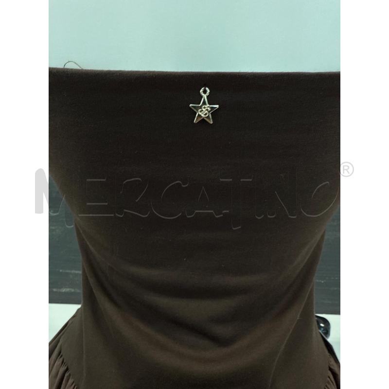 VESTITO DONNA SOUVENIR MARRONE SENZA MANICHE CON GONNA AMPIA  | Mercatino dell'Usato Corciano 3