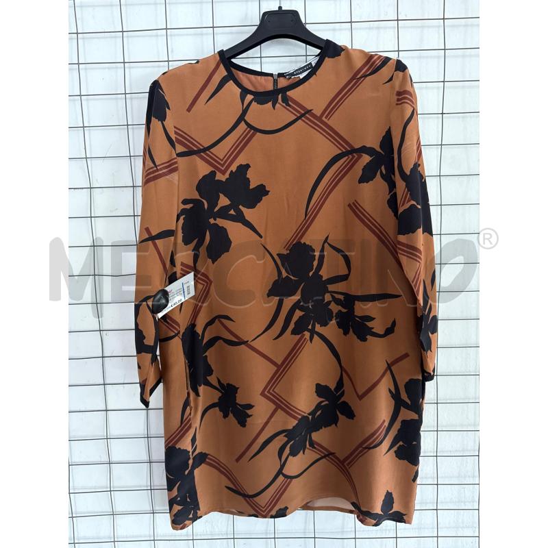 VESTITO DONNA SPORT MAX MARONE CON FIORI NERI  | Mercatino dell'Usato Corciano 1