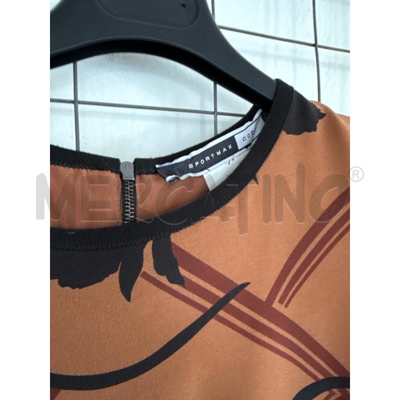 VESTITO DONNA SPORT MAX MARONE CON FIORI NERI  | Mercatino dell'Usato Corciano 2