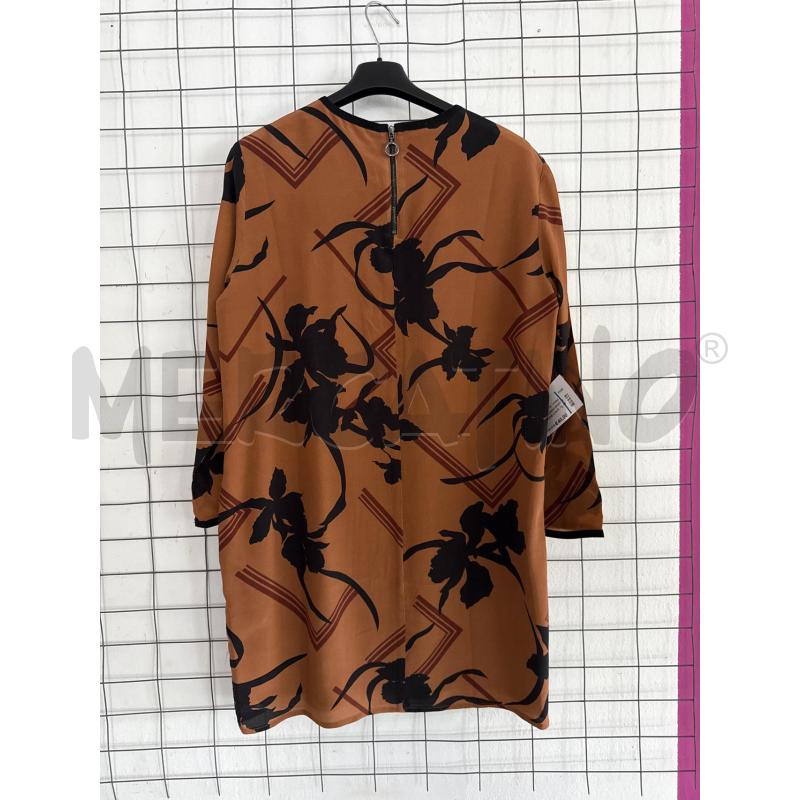 VESTITO DONNA SPORT MAX MARONE CON FIORI NERI  | Mercatino dell'Usato Corciano 3