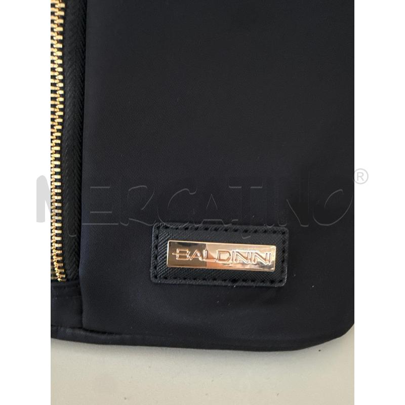 ZAINO DONNA BALDINI NERO DI NYLON CON ZIP DORATA  | Mercatino dell'Usato Corciano 3