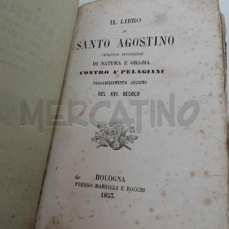 LIBRO VECCHIO IL LIBRO DI S AGOSTINO 1854 | Mercatino dell'Usato Montemurlo 3