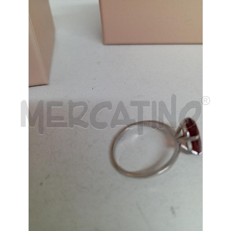 ANELLO DONNA ARG.925 PIETRA ROSSA | Mercatino dell'Usato Montemurlo 2