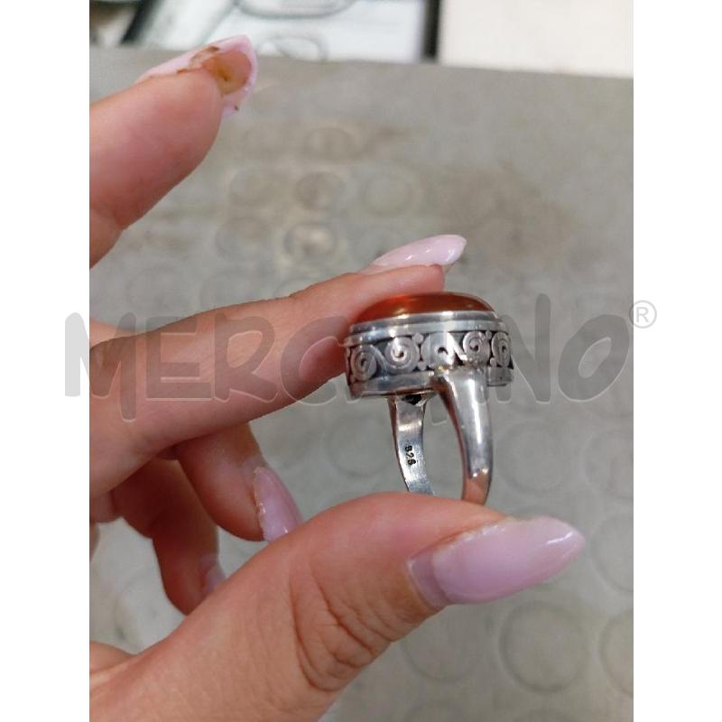 ANELLO DONNA ARG 925 PIETRA MARRONE | Mercatino dell'Usato Montemurlo 2
