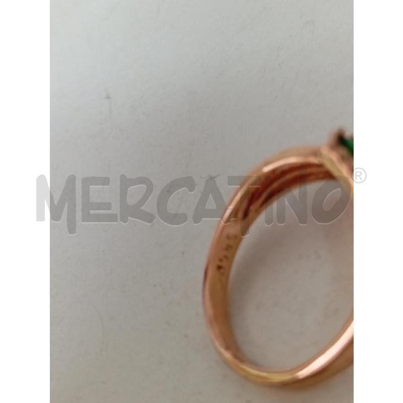 ANELLO DONNA DORATI PIETRE VERDE 925 | Mercatino dell'Usato Montemurlo 2