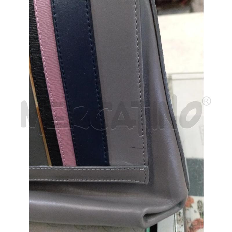 BORSA DONNA BRACCIALINI GRIGIA RIGHE ROSA | Mercatino dell'Usato Montemurlo 2