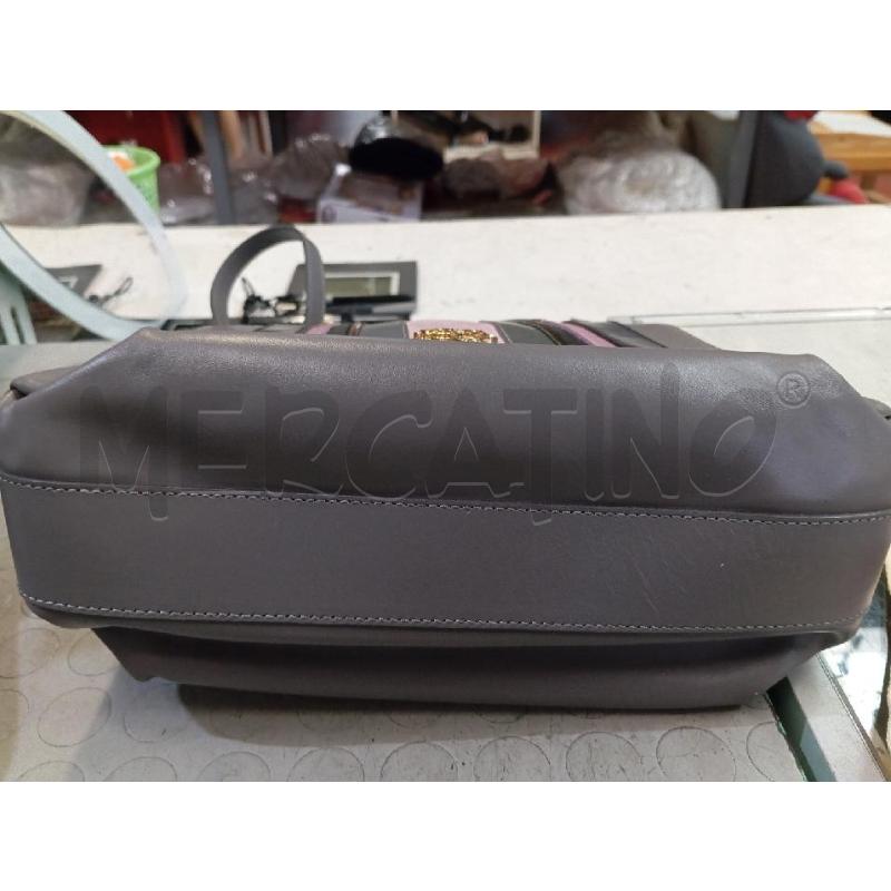 BORSA DONNA BRACCIALINI GRIGIA RIGHE ROSA | Mercatino dell'Usato Montemurlo 3
