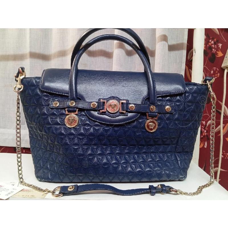 BORSA DONNA GIANNI VERSACE COUTURE BLUE  | Mercatino dell'Usato Montemurlo 1