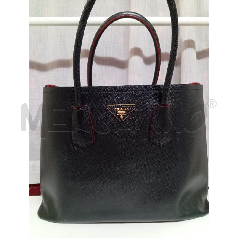 BORSA DONNA PRADA NERA E ROSSA | Mercatino dell'Usato Montemurlo 1