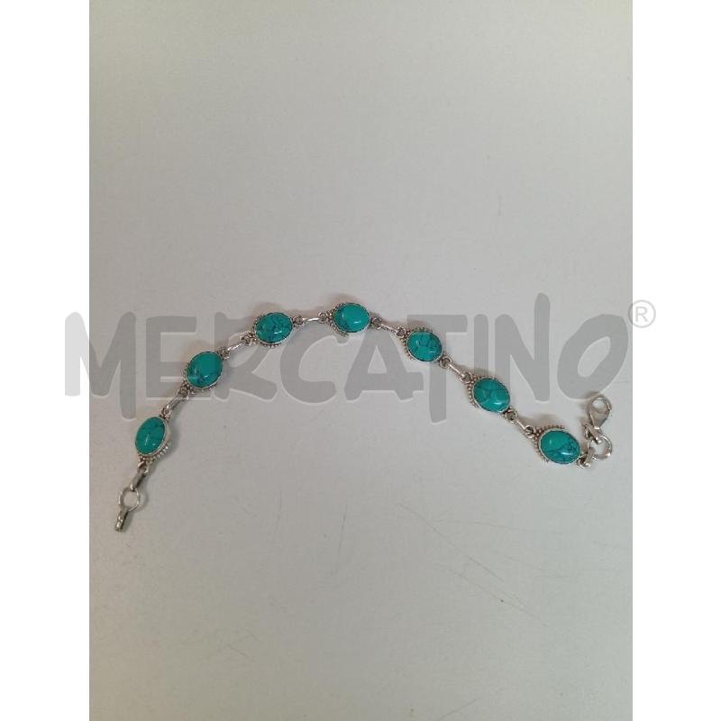 BRACCIALETTO ARGENTO 925 PIETRINE AZZURRE | Mercatino dell'Usato Montemurlo 1