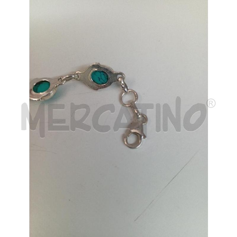 BRACCIALETTO ARGENTO 925 PIETRINE AZZURRE | Mercatino dell'Usato Montemurlo 2