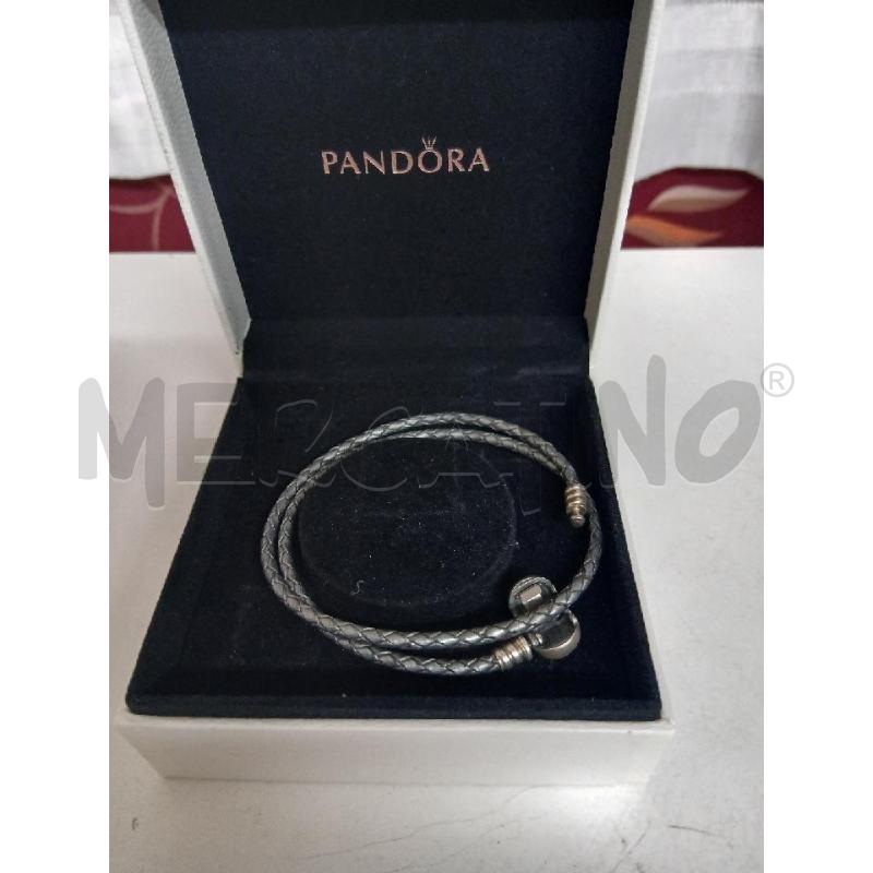 BRACCIALETTO PANDORA GRIGIO INTRECCIATO | Mercatino dell'Usato Montemurlo 1