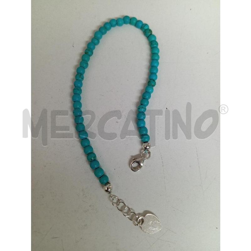 BRACCIALETTO PERLINE CELESTE ARG 800 | Mercatino dell'Usato Montemurlo 1
