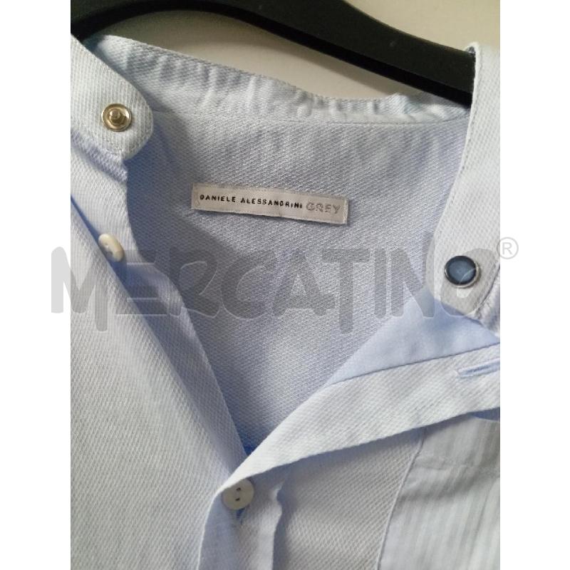 CAMICIA UOMO DANIELE ALESSANDRINI CELESTE  | Mercatino dell'Usato Montemurlo 2