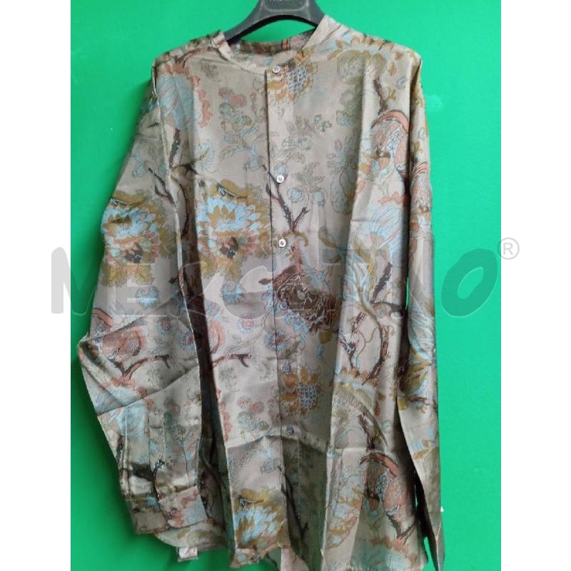 CAMICIA UOMO JIM THOMPSON MARRONE FIORI 100%SETA | Mercatino dell'Usato Montemurlo 1