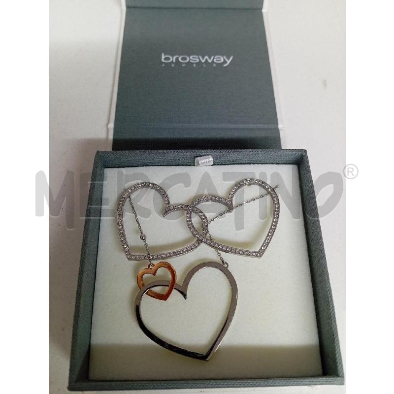 COLLANA GIROCOLLO 3 CUORI BROSWAY | Mercatino dell'Usato Montemurlo 1